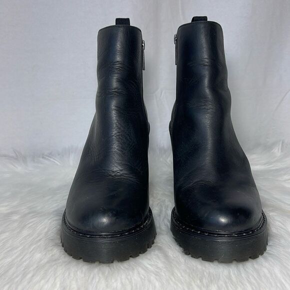 Dr. Martens Magdalena Black Leather Lug Sole Chelsea Boots Sz 10 - Picture 3 of 7
